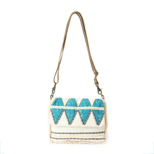 Women's shoulder Bag Myra Bag Teal Peaks image-1
