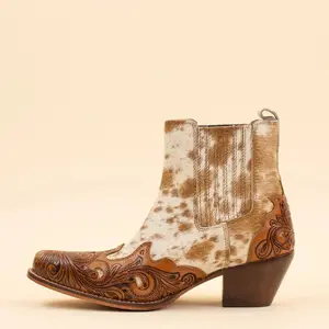 Leder-Cowboy-Stiefel Damen Myra Bag Twin Forks image-1