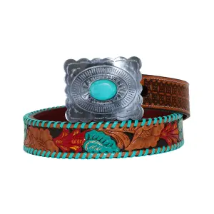 Leather belt Myra Bag Tropical Forest image-0