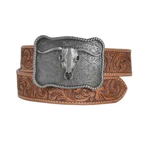 Lederen riem Myra Bag Structured Hand-Tooled image-0