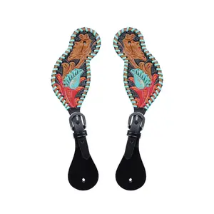 Leather Spur Strap for Horse Myra Bag image-0