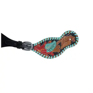 Leather Spur Strap for Horse Myra Bag image-1