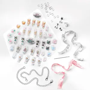 Creative bracelet kit with charms and na!na!na! stickers image-1