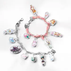 Creative bracelet kit with charms and na!na!na! stickers image-2