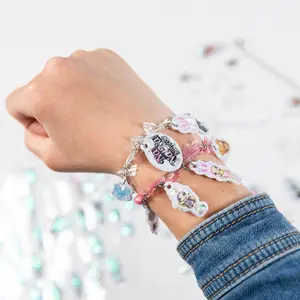 Creative bracelet kit with charms and na!na!na! stickers image-4