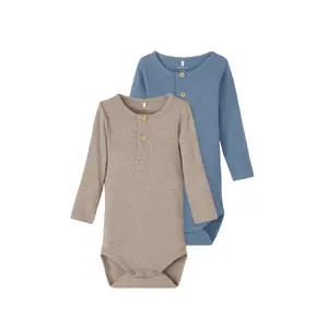 Baby boy long sleeve romper Name it Kab (x2) image-0