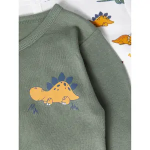 Set of 2 baby boy onesies Name it Nbm Laurel Dino image-2