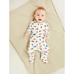 Set of 2 baby boy onesies Name it Nbm Laurel Dino image-3