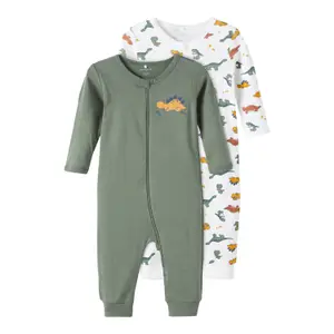 Set of 2 baby boy onesies Name it Nbm Dino image-0