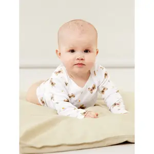 Baby long-sleeved bodysuit Name it Nbn Teddy (x3) image-3