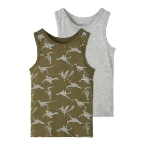 Set of 2 children's tank tops Name it Nkm Dino image-0