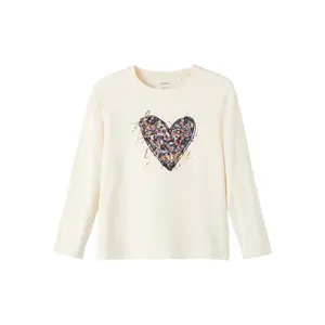 T-shirt manches longues fille Name it Heart image-0