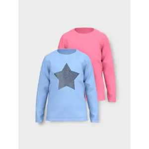 Girl's long sleeve T-shirt Name it Tilastar (x2) image-0