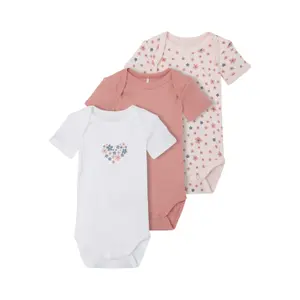 Baby girl bodysuit Name it Nbf Flower (x3) image-0