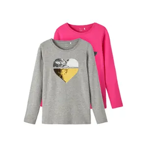 Girl's long sleeve T-shirt Name it Bistar (x2) image-0