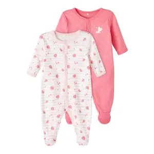 Baby girl romper Name it Strawberry (x2) image-0