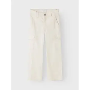 Girl's cargo Trousers Name it Rose Wide Twill image-1