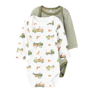 Baby boy bodysuit Name it Y/D Olivine Dog (x2) image-0