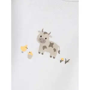 Baby long-sleeved bodysuit Name it Farm Animals (x2) image-4