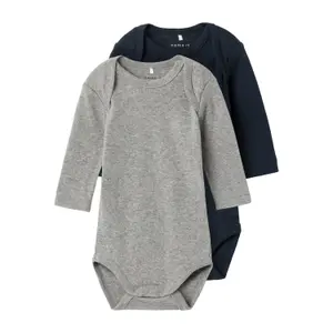Baby long-sleeved bodysuit Name it (x2) image-1