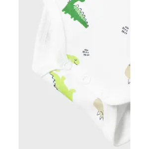 Baby boy long sleeve romper Name it Wine Lime Dino (x2) image-2