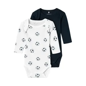 Baby boy long sleeve romper Name it Football (x2) image-0