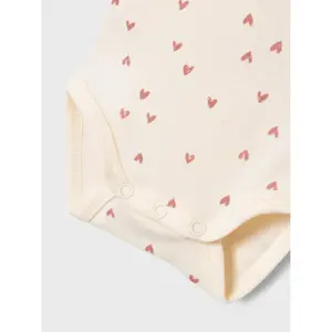 Long-sleeved baby girl romper Name it Hearts (x2) image-2