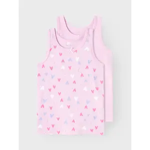 Baby girl tank top Name it Tank Hearts (x2) image-1