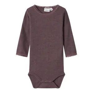Baby girl long sleeve wool romper Name it Wang image-0