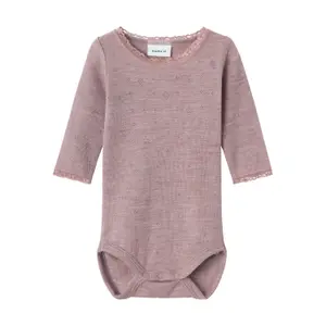 Baby girl long sleeve wool romper Name it Wang image-0