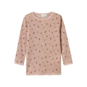 Girls' long-sleeve wool T-shirt Name it Wang image-0
