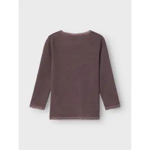 Girls' long-sleeve wool T-shirt Name it Wang image-2