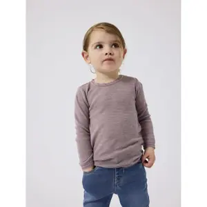 Baby girl long sleeve wool t-shirt Name it Wang image-4