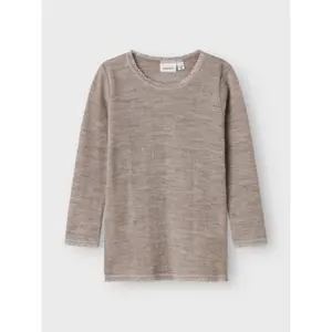 Girls' long-sleeve wool T-shirt Name it Wang image-2