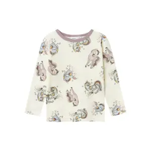 Baby girl long sleeve wool t-shirt Name it Willitus image-0