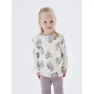Baby girl long sleeve wool t-shirt Name it Willitus image-1