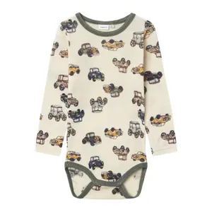 Long-sleeved wool bodysuit for kids Name it Wang image-0