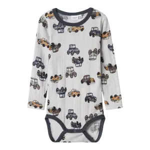 Long-sleeved wool bodysuit for kids Name it Wang image-0