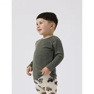 Baby boy long-sleeve wool t-shirt Name it Wang image-4