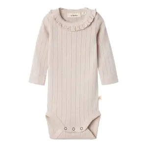 Long-sleeved slim-fit baby girl romper Name it Rachel image-0