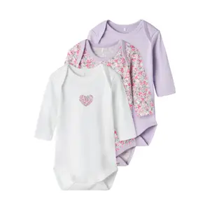 Long-sleeved baby girl romper Name it (x3) image-0
