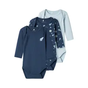Baby boy long sleeve romper Name it Space (x3) image-0