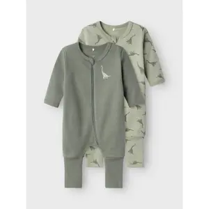 Baby boy zipped romper Name it Dino (x2) image-2