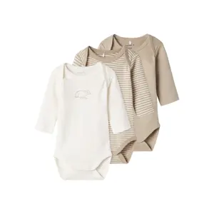 Baby long-sleeved bodysuit Name it Core 2 (x3) image-0