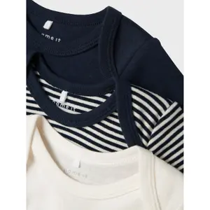 Baby long-sleeved bodysuit Name it Core 2 (x3) image-5