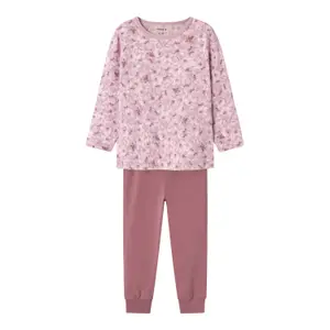 Printed flower baby girl pyjamas Name it image-0
