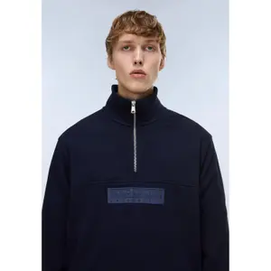 Sweatshirt 1/2 rits in French Terry Napapijri Box Logo image-4