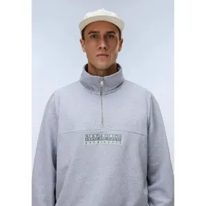 Sweatshirt 1/2 rits in French Terry Napapijri Box Logo image-1