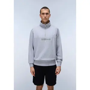 Sweatshirt 1/2 rits in French Terry Napapijri Box Logo image-2