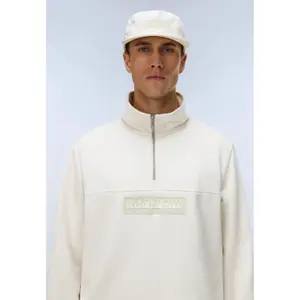 Sweatshirt mit 1/2 Reißverschluss aus French Terry Napapijri Box Logo image-1